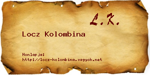 Locz Kolombina névjegykártya